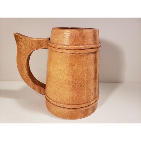 San Miguel Philippines Beer Mug Stein Wood - Picture 4 of 8